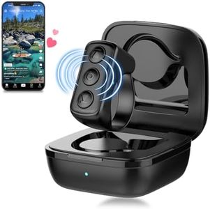 NanoGroom TikTok Scrolling Ring and Bluetooth Page Turner for Kindle App, Bluetooth Camera Remote, Multifunctional Bluetooth Scrolling Ring for iPhone, ipad Tablets, iOS, Android (Black)