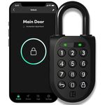 igloohome New Smart Padlock 2 (SP2), The Toughest Smart Padlock – Generate Access from Anywhere with The Mobile app (iOS/Android) – No WiFi Needed, Waterproof & Rechargeable