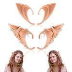 Yolev Elf Ears with Fairy y2k Earrings Set Fairy Pixie Elf Ears Spirit Elf Ears Costume Ball Cosplay Party Dress Up Cosplay Masquerade Accessories for Halloween Christmas Party Elven Vampire Ears