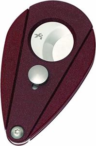 Xikar Xi2 Cigar Cutter, 440 Stainless Steel Blades with Rockwell C Rating of 57, Bloodstone Red