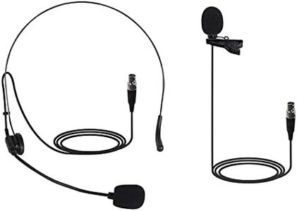 Phenyx Pro PTU-5000 Wireless Lapel Microphone with Mini XLR Jack, Unidirectional Condenser Cartridge, Ideal for Stage, Church, Conference, Interviews, Video Recording