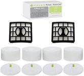 GreenVacShop 4 Foam + 4 Felt + 2 HEPA Replacement Filter Set for Shark Rotator DuoClean Powered Lift Away Speed Vacuum NV680, NV681, NV682, NV683, NV800, NV801, NV803, UV810, Filters XFF680 XHF680