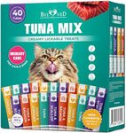 Beloved Pets Creamy Lickable Cat Treats & Wet Squeeze Tubes – Tuna Mix, Liquid Cat Snacks, Urinary Care, Multivitamin Treats for Cats & Small Dogs, Lick Up (10 Ounce (Pack of 1), Tuna Mix 40 Sticks)