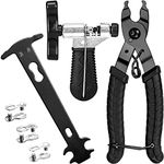 BEAUGIREW 3 Pieces Bike Chain Repair Tool Set Bike Link Pliers + Chain Breaker Splitter Tool + Chain Checker + 3 Pairs Bike Missing Links Bicycle Link Opener Closer for 6 7 8 9 10 11 Speed Chain