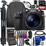 Sony Cyber-Shot DSC-RX10 IV Digital Camera + SanDisk 64GB Extreme Pro SDXC, 2X Extended Life Batteries, Lightweight 72” Tripod, Water-Resistant Camera Backpack, Filter Kits & Much More (35pc Bundle)