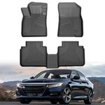 AOMSAZTO Floor Mats Compatible with 2023 2024 Accord (Include Hybrid) All Weather Carbon Fiber Pattern TPE Rubber Floor Liners for Accord Hybrid Accessories, 1st & 2nd Row,Carbon Fiber Pattern