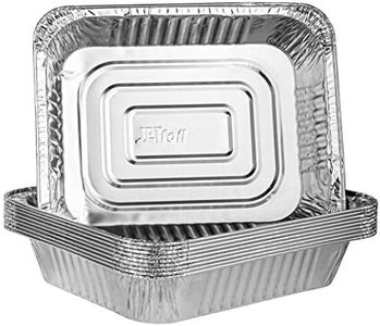 PLASTICPRO Disposable 9 x 13 Aluminum Foil Pans Half Size Deep Steam Table Bakeware - Cookware Perfect for Baking Cakes, Bread, Meatloaf, Lasagna Pack of 10