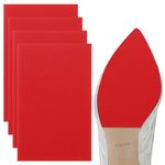 COMNICO Red Shoe Sole Protector for Women, 2 Pairs Red Bottoms Anti Slip Grips Non Slip Self Adhesive Rubber Shoe Pads Red Bottom Heel Noise Reduction Stickers for high-Heels