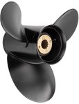 VIF Jason Marine Upgrade OEM 13 Spline Tooth Aluminum Outboard Propeller fit Mercury Engines 25-60hp, RH (10 5/8 x 12)