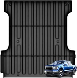 AUTOSAVER88 Truck Bed Mat Fit for 2015-2024 2025 Ford F150 & Lightning 5.5 FT Vehicle Bed Liner Accessories, TPE All Weather 2024 F-150 Heavy Duty Pickup Bed Liner, Black