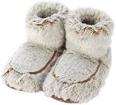 Warmies Microwavable Boots, Heatable Ladies Slipper Boots with French Dried Lavender, Soothing Warmth and Comfort, One Size Marshmallow Beige Colour