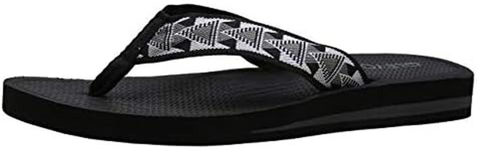 QLEYO Women's Athletic Sport Flip Flops, Soft Wide Flat Thong Sandals for Day Dressy, Comfort Yoga Mat Memory Foam Slippers for Vacation Beach size 7