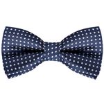 Bskifnn Dot Bow Ties Classic Adjustable Neck Bowtie for Child Boys Toddlers Wedding Party Graduation Dress up (Navy Blue)