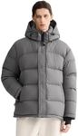 Orolay Men's Puffer Down Jacket with Detachable Hood Versatile Quilted Thicken Winter Jacket Gray Small