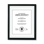 Umbra Document Frame - 11x14 Picture Frame, Floating Frame for Displaying 8-1/2x11” or 11x14” Document, Diploma, Certificate, Photo or Artwork, Black, 11 x 14"