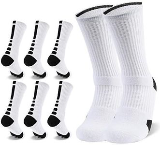 SPFASZEIV 6 Paia di Calzini Sportivi in Cotone Unisex Calzini alti da Corsa Calzini Sportivi Traspiranti Allenamento Multi-allenamento All'aperto Calze da Basket Allenamento Lavoro