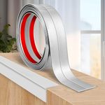 Flexible Peel and Stick Wall Corner Guards - Edge Protector Self Adhesive Trim Strip for Wall Edge (Silver, 2.4 in x 40 Ft)