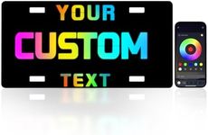 Custom Front License Plates with LED | 3D | LED Illuminated Personalized Car License Plates | Custom LED License Plate for Front of Car | 6" x 12"| Design Your Own Luminous License Plates