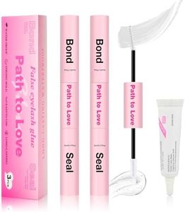 Path to Love Lash Cluster Glue Set - 150H Strong Hold Waterproof Adhesive Eyelash Glue,Bond & Seal 2x5ml+5ml + 1x0.24oz Lash Glue for DIY Cluster Lashes, Home Use, Beginners & Pros (White, 3-Pack)