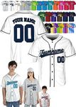 Custom Baseball Jersey - Personalized Baseball Shirt Sport Uniform for Men Women Adult Boys - Customized Make Your Own Jerseys