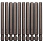 Sipery 10Pcs Hex Head Allen Wrench Drill Bits H6 (6mm) S2 Steel Magnetic Hexagon Hex Head Screwdriver Bits 1/4 Inch Hex Shank 3 Inch Long Drill Bit