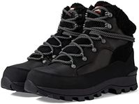 Hunter Womens Explorer Mid Lace Leather Synthetic Black Boots 6 UK