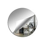 DARENYI 30cm Round Mirror Acrylic Wall Mirror Tiles Self Adhesive Mirror Stick on Mirror Large Circle Mirror Bathroom Mirror Decorative Mirror for Bathroom, Hallway, Living, Door