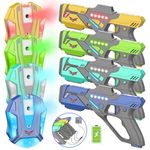 Rechargeable Laser Tag Set with Vests, 2024 Upgrade Laser Tag Guns Set of 4, Multi Player Laser Tag Set for Kids Toy for Teen Boys & Girls, Indoor&Outdoor Toy Play Game Gift,Ages 8+