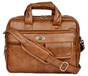 Zipline Office Laptop Executive Formal 14 inch Laptop compatible Messenger Bag for Men & Women (Brown),(1-Bag)