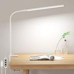 Lepro Desk Lamp Clamp, LED Desk Lamp Eye Caring Dimmable, 5W 460lm, 10 Brightness Levels x 3 Colour Modes, USB Powered Clip on Desk Light for Reading, Office, Crafts, Nails, Bedside, Back to School