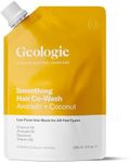 Geologie Smoothing Hair Co-Wash | 4-in-1 Hair Cleanser, Conditioner, Mask & Serum | Avocado Oil, Coconut Oil, Squalane & Vitamin B5 Formula For Men & Women | Eco-Friendly Pouch 84% Less Plastic