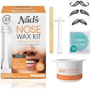 Nad's Nose Waxing Kit for Men and Women, Nose Hair Removal, Nose Wax, Hypoallergenic, 45g