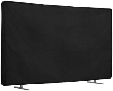 kwmobile 24" TV Cover - Linen Dust Protector - Black