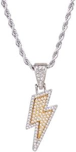 SALTY Alpha Electrostorm Shimmer Neck Chain for Men & Boys | Stainless Steel | Long Necklace | Pendant | Locket | Fancy & Stylish | Birthday Gift | Aesthetic Jewellery | Accessories for Everyday Wear