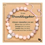 PINKDODO Granddaughter Gifts from Grandma, Granddaughter Bracelet for Girls Jewelry, Year Old Gifts, Birthday Christmas Valentines Day Gifts for Girls Granddaughter from Grandma Grandpa Grandparents