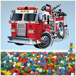 azutura Red Fire Engine Wall Sticker available in 8 Sizes Digital