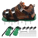 SHADDOCK Lawn Aerator Shoes Garden Grass Lawn Aerator Spike Shoes with 26 Spikes and 4 Adjustable Straps Aerator Sandals for Yard Patio Lawn Garden Soil Grass