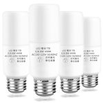LED E26 lamp Head T-Shaped LED Bulb, 8W Equivalent 60W, Non-Dimmable, Daylight White 6000K, Omnidirectional Bulb Type Fluorescent lamp with 82+ CRI,Pack of 4