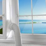 AGPTEK AC Window Seal, Portable Air Conditioner Window Kit for Mobile AirCon and Tumble Dryer, No Drilling Universal Seal Kit Air Exchange Guards with Zip & Hook Tape, 400cm/158Inch