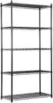 SUPER DEAL Black 5-Shelf Heavy Duty