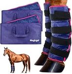 Horse Ice Pack - Cooling Leg Wraps for Hock, Ankle, Knee, Legs, Boots, and Hooves. (Single Ice Boot, by Magic Gel)