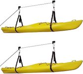 Kayak Storage Hoists 2-Pack - Overhead Pulley Hoist Systems - 125lb Capacity for Canoes, Bikes, and Ladders by RAD Sportz