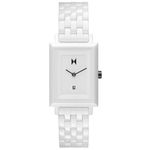 MVMT Analogue Quartz Watch for Women with White Ceramic Bracelet - 28000205-D