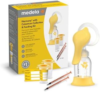 Medela Harmony Manual Breast Pump with Colostrum Collection and Feeding Kit, 4-in-1 Solution, Collect, Store, Feed, and Pump, Includes Colostrum Collectors and Feeding Syringes
