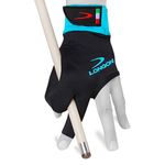 Longoni Sultan 2.0 Billiard Pool Cue Glove - for Left Hand - Black (Large)