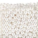 Suream White 1300Pcs Vase Fillers Pearls, 8mm/0.31in Faux Plastic Pearls for Crafts No Hole, Decorative Bulk Filler Beads for Home Centerpiece, Makeup Brush Holder, Wedding Candles, Table Scatter