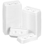 Threlaco 1000 Pcs Disposable Dental Mixing Well 2 Wells Plastic Mini Mixing Trays for Mixing Materials (2 Wells, White)