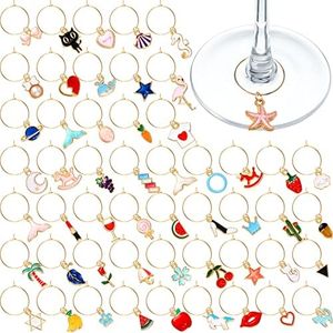 Set of 300 Wine Glass Charms Markers Tags Identification Wine Charms Wine Glass Hoops Drink Markers Open Jump Ring Earring Beading Hoop for Jewelry Making Wine Party Favor Decoration Wedding Birthday,