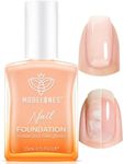 modelones Nail Strengthener and Growth Jelly Nude Pink Nail Polish Nail Hardener Extra Strong and Growth Nails Strengthening Polish 15ml Natural Concealer Foundation Nail Care Gifts for Women