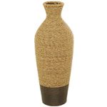 Deco 79 Seagrass Handmade Tall Woven Floor Vase, 10" x 10" x 28", Brown